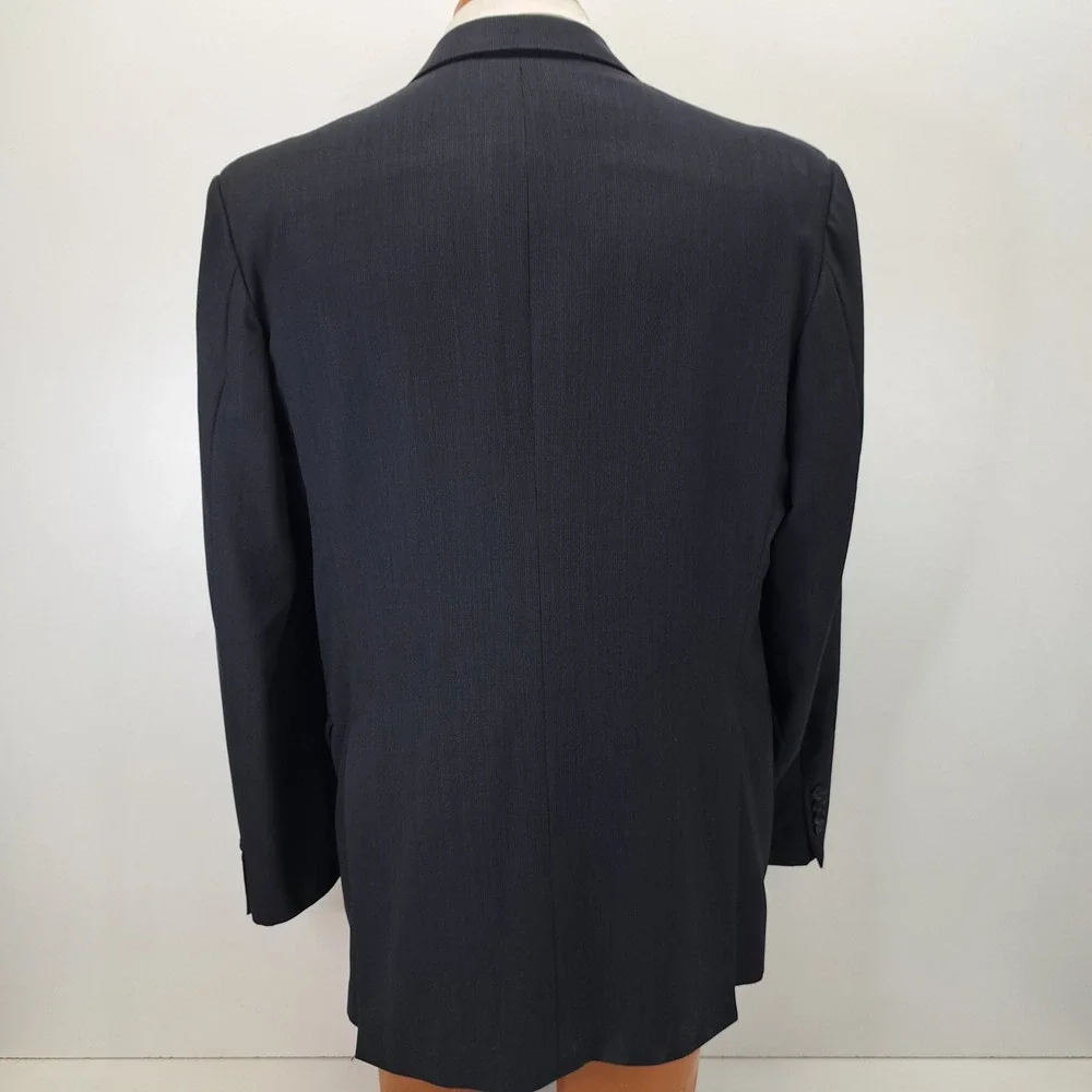 Innocenti Tailored for Tom James Blue Pinstripe 2 Piece Suit Set 42L Pants 34x31